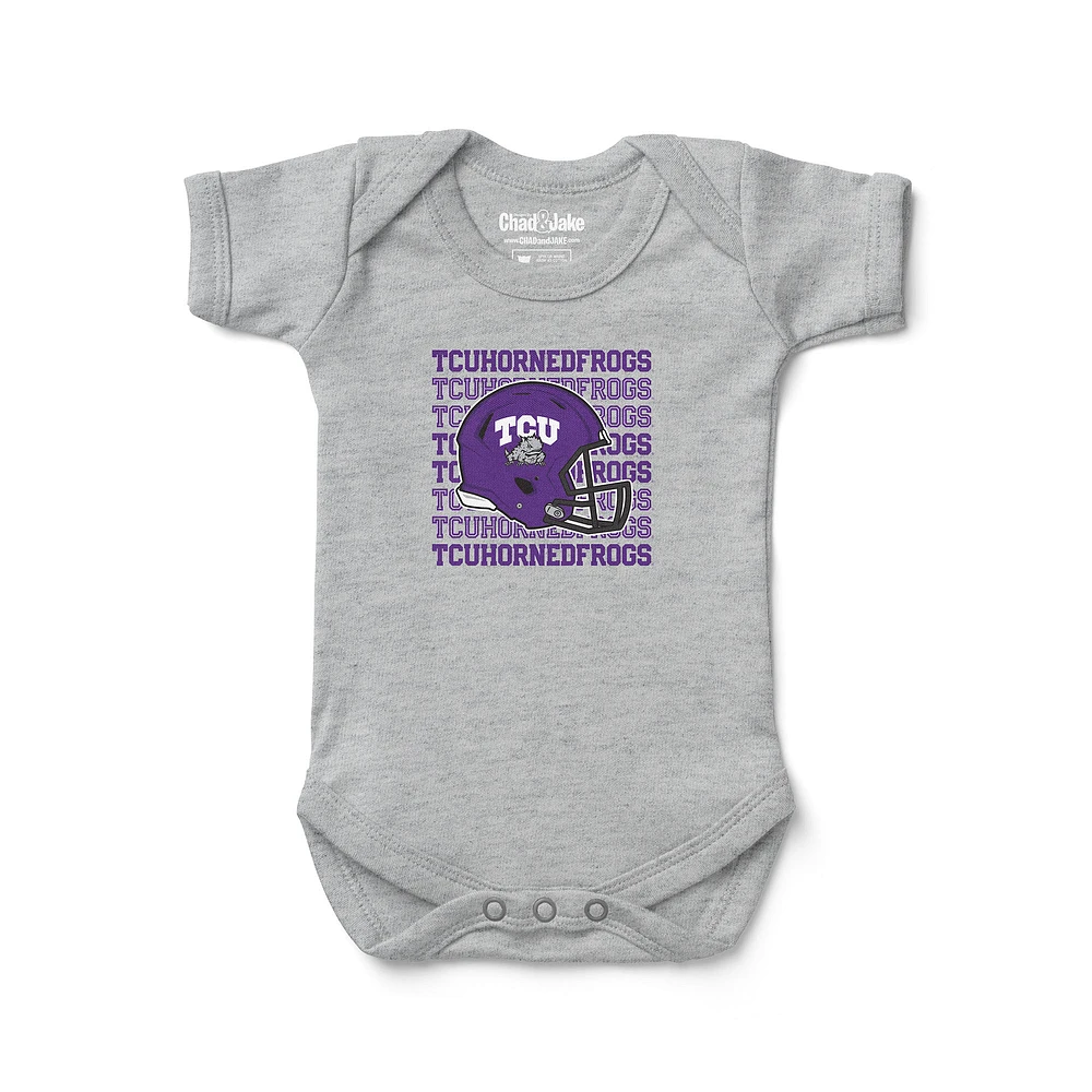 Newborn & Infant Chad Jake Heather Gray TCU Horned Frogs Retro Bodysuit
