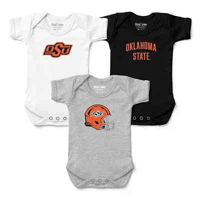 Newborn & Infant Chad Jake Oklahoma State Cowboys 3-Pack Bodysuit Set