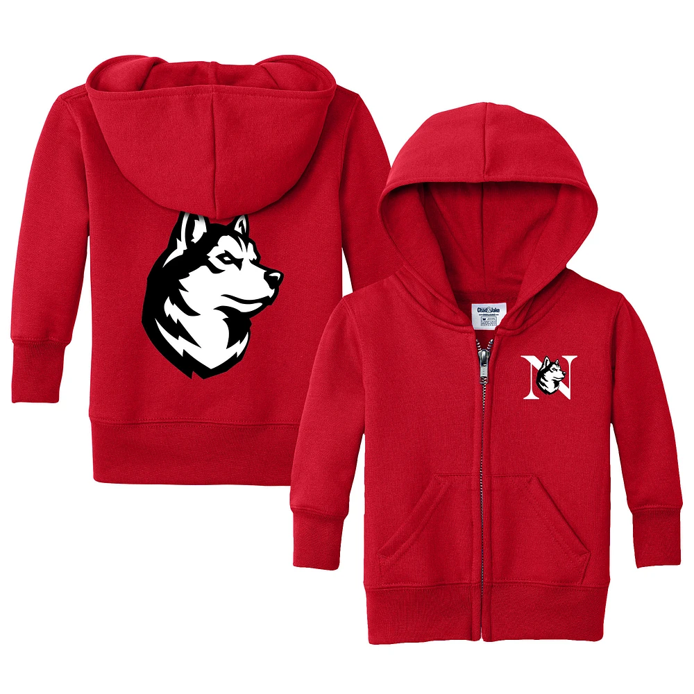 Infant Chad & Jake Red Northeastern Huskies Primary Logo Full-Zip Hoodie
