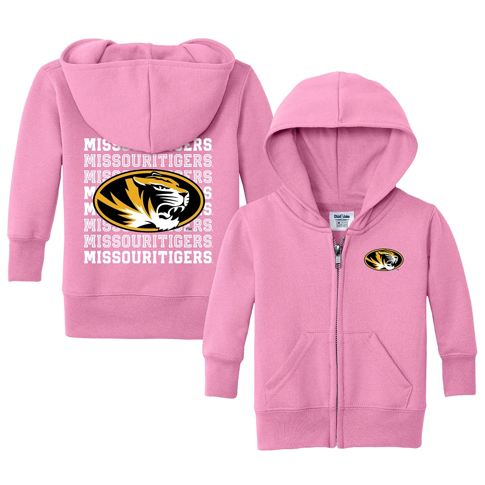 Infant Chad & Jake Pink Missouri Tigers Retro Full-Zip Hoodie