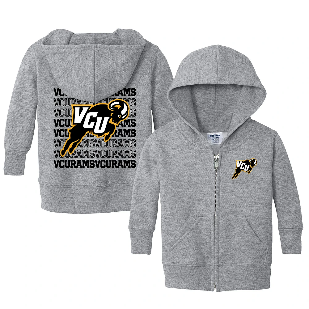 Infant Chad & Jake Heather Gray VCU Rams Retro Full-Zip Hoodie