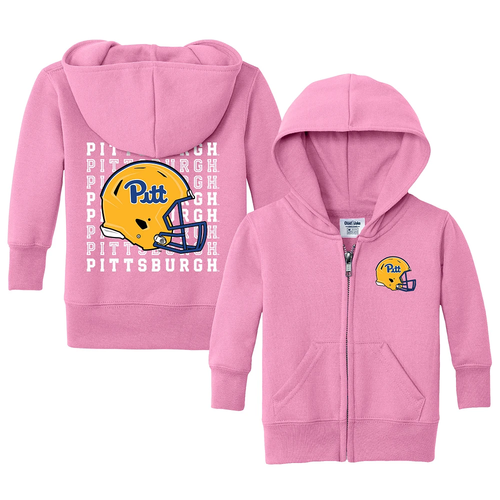 Infant Chad & Jake Pink Pitt Panthers Retro Full-Zip Hoodie