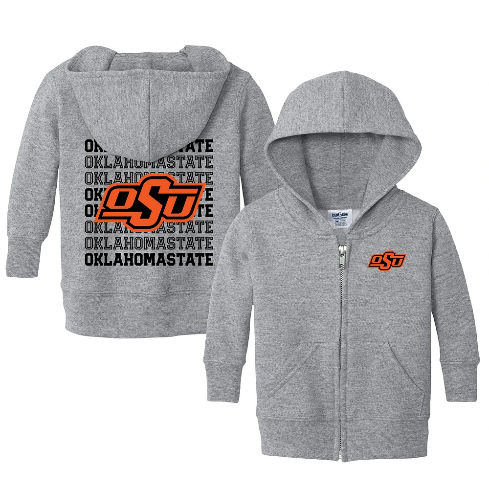Infant Chad & Jake Heather Gray Oklahoma State Cowboys Retro Full-Zip Hoodie