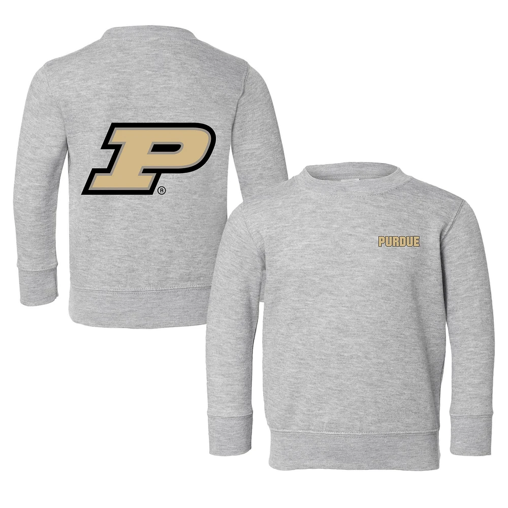 Toddler Chad & Jake Heather Gray Purdue Boilermakers Primary Logo Pullover Sweatshirt