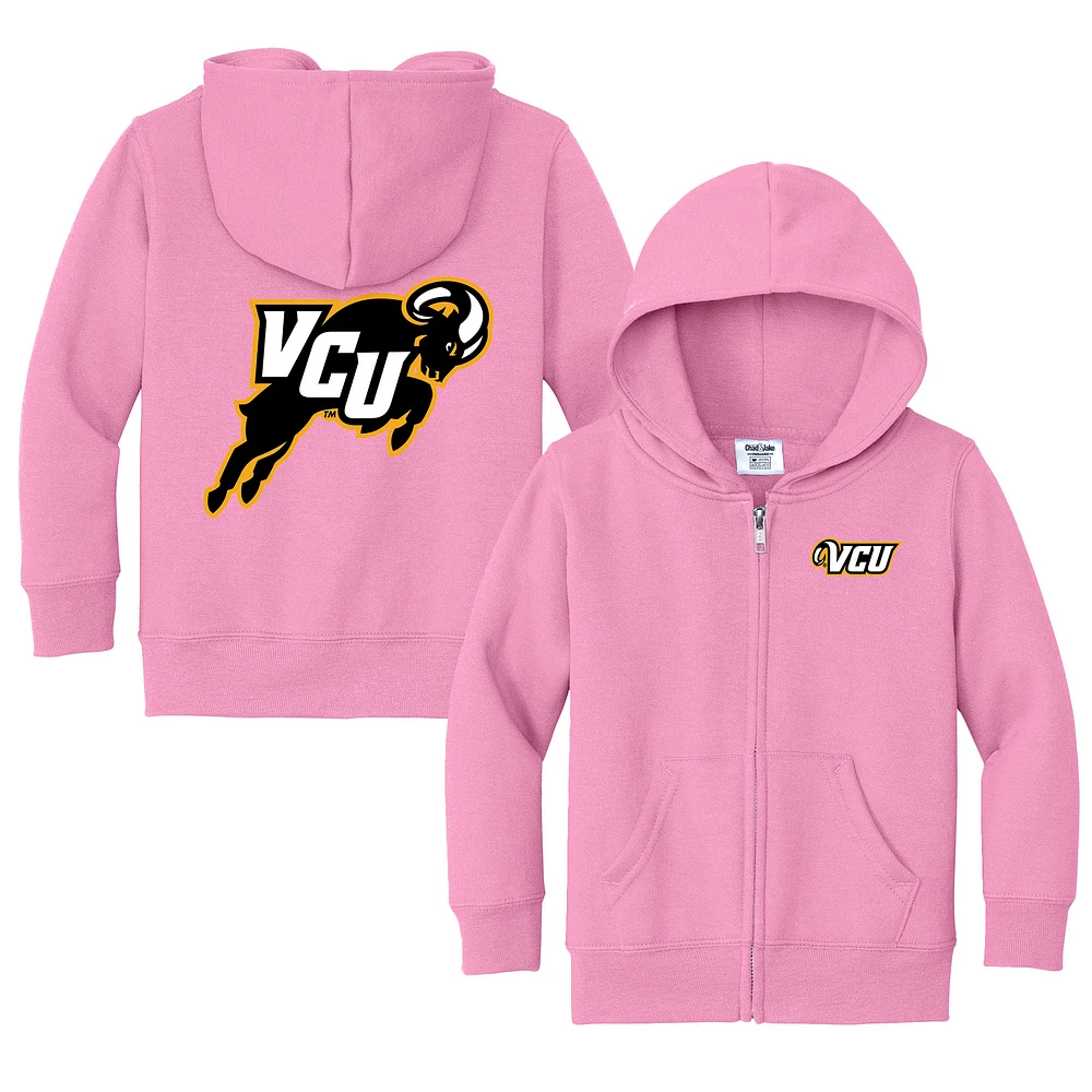Toddler Chad & Jake Pink VCU Rams Primary Logo Full-Zip Hoodie
