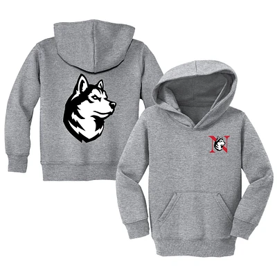 Toddler Chad & Jake Heather Gray Northeastern Huskies Primary Logo Pullover Hoodie