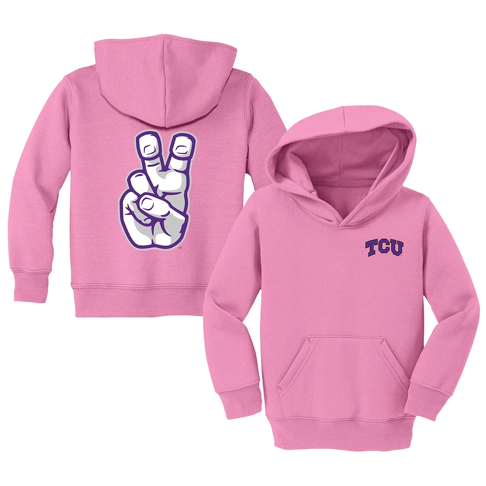 Toddler Chad & Jake Pink TCU Horned Frogs Primary Logo Pullover Hoodie