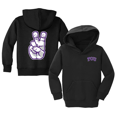 Toddler Chad & Jake Black TCU Horned Frogs Primary Logo Pullover Hoodie