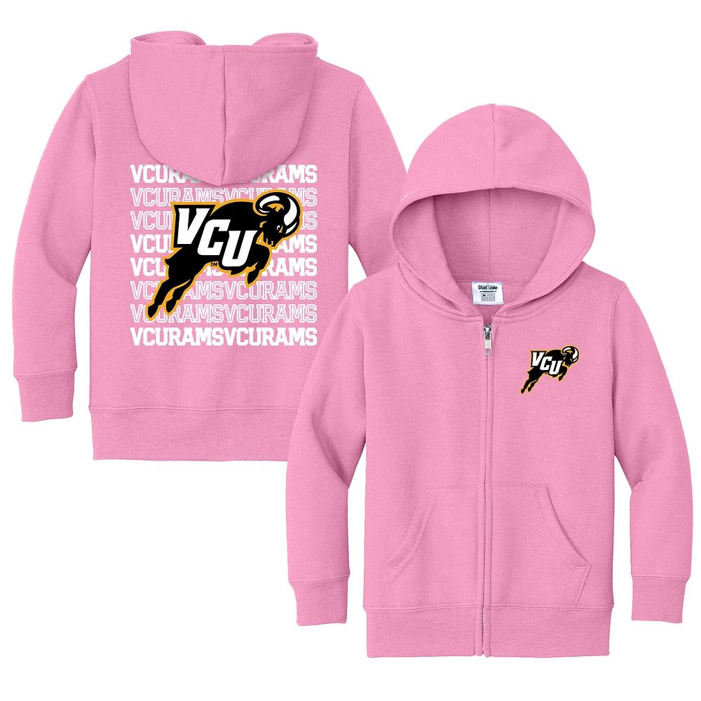 Toddler Chad & Jake Pink VCU Rams Retro Full-Zip Hoodie