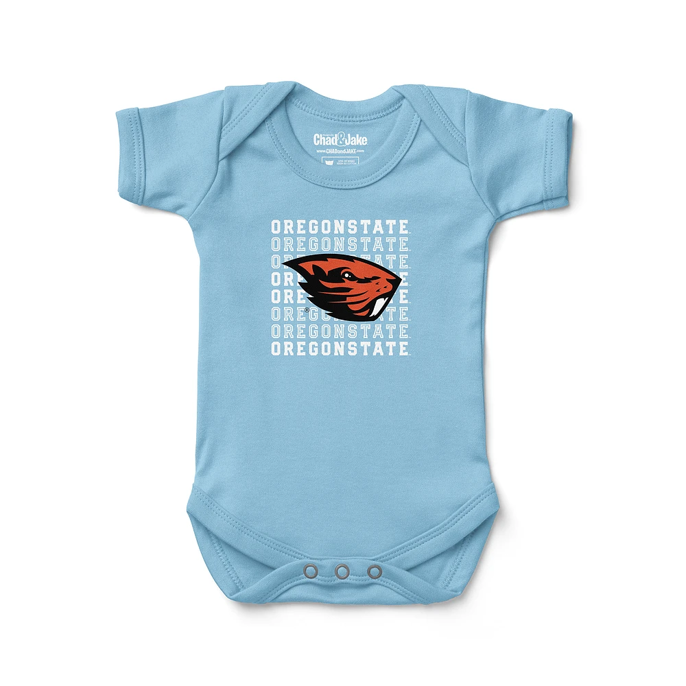 Newborn & Infant Chad Jake Light Blue Oregon State Beavers Retro Bodysuit