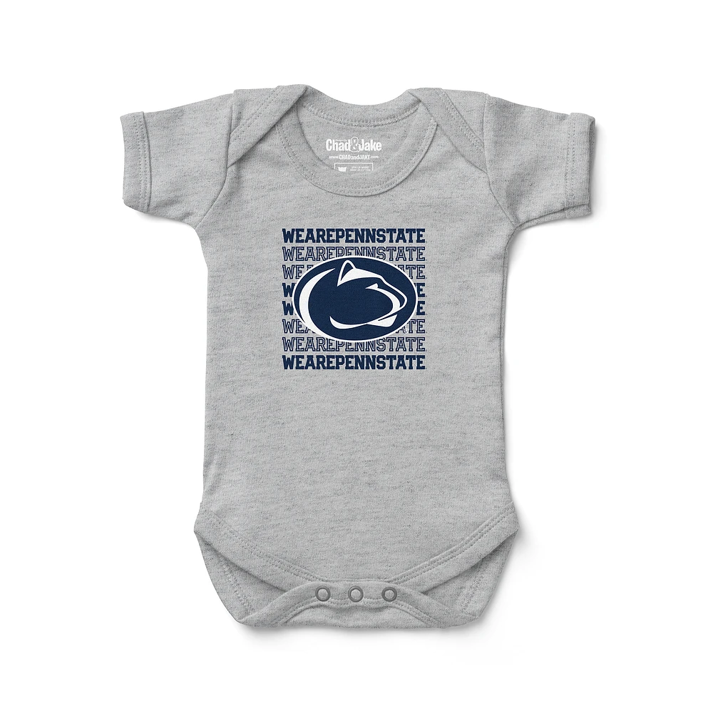Newborn & Infant Chad Jake Heather Gray Penn State Nittany Lions Retro Bodysuit
