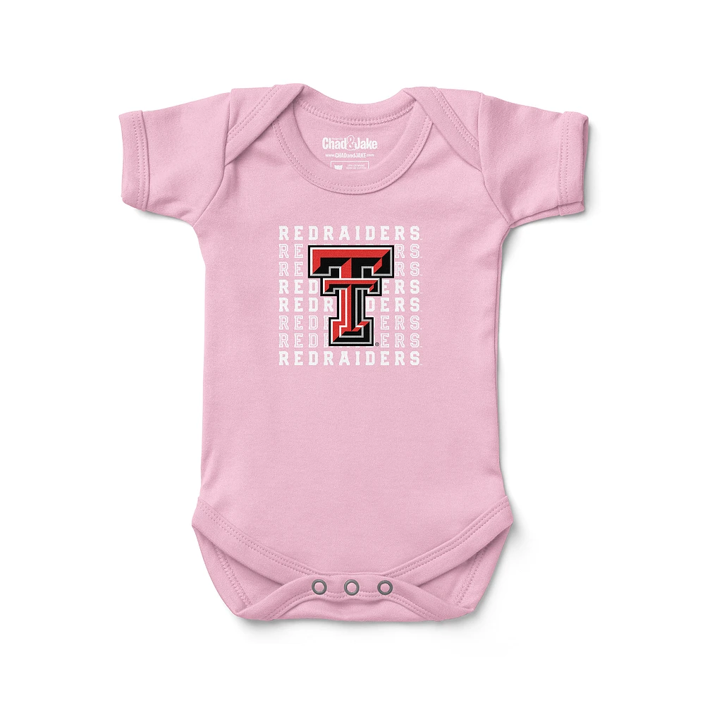 Newborn & Infant Chad Jake Light Pink Texas Tech Red Raiders Retro Bodysuit