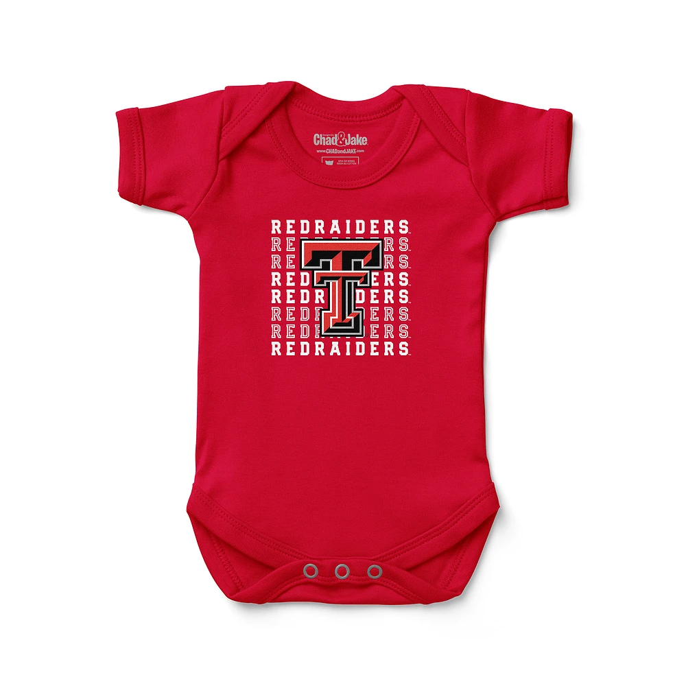 Newborn & Infant Chad Jake Red Texas Tech Raiders Retro Bodysuit