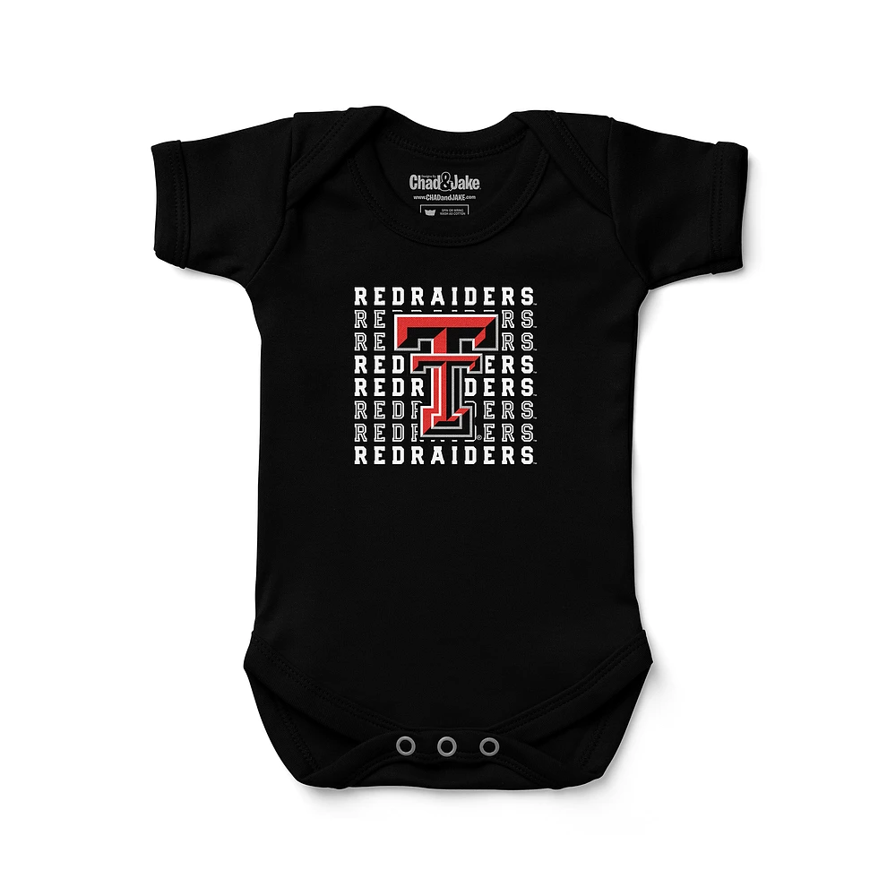 Newborn & Infant Chad Jake Black Texas Tech Red Raiders Retro Bodysuit