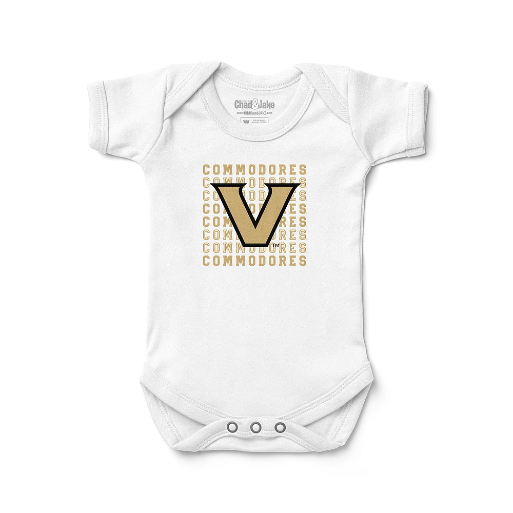 Newborn & Infant Chad Jake White Vanderbilt Commodores Retro Bodysuit