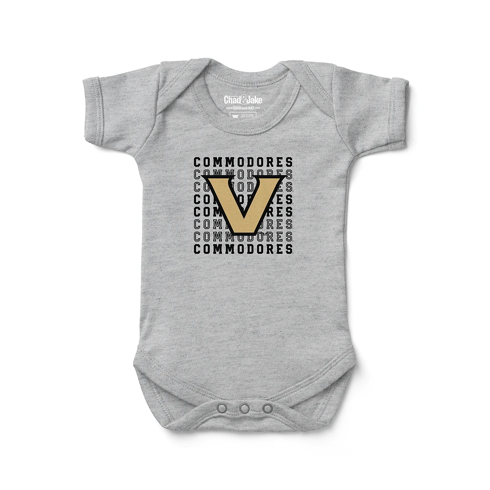 Newborn & Infant Chad Jake Heather Gray Vanderbilt Commodores Retro Bodysuit