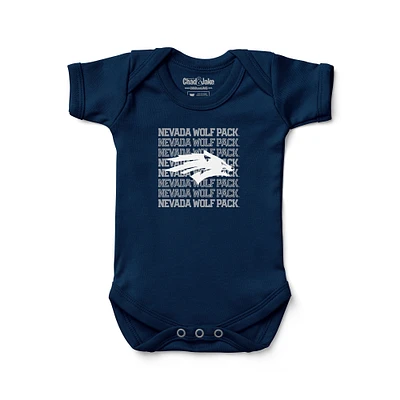 Newborn & Infant Chad Jake Navy Nevada Wolf Pack Retro Bodysuit