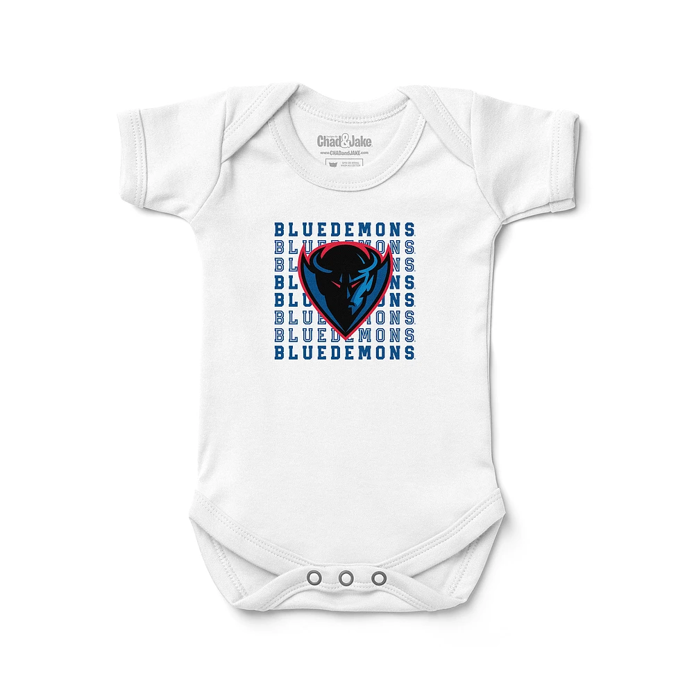 Newborn & Infant Chad Jake White DePaul Blue Demons Retro Bodysuit