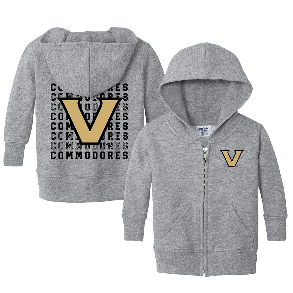 Infant Chad & Jake Heather Gray Vanderbilt Commodores Retro Full-Zip Hoodie