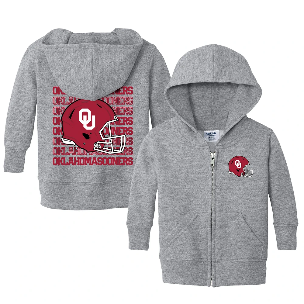 Infant Chad & Jake Heather Gray Oklahoma Sooners Retro Full-Zip Hoodie