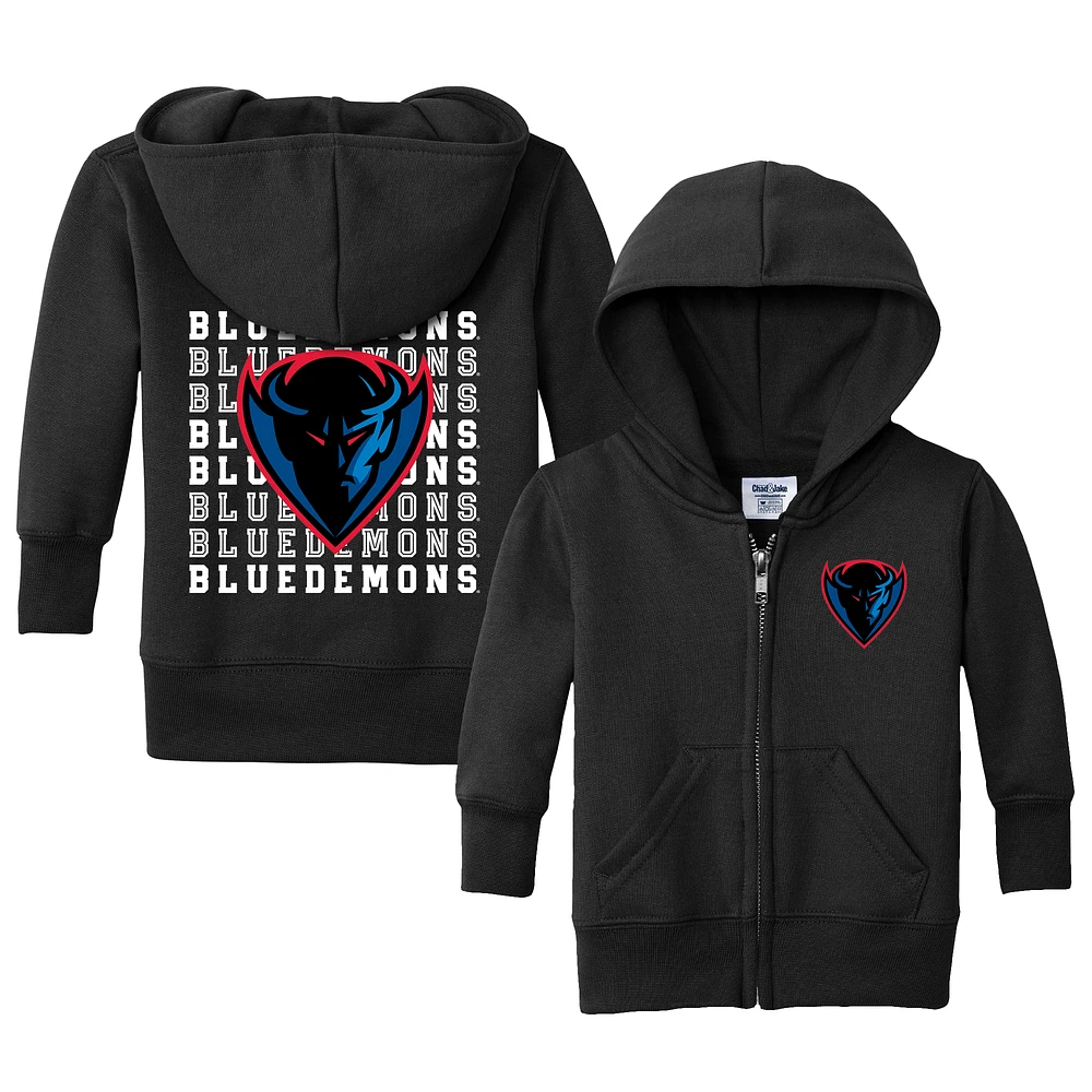 Infant Chad & Jake Black DePaul Blue Demons Retro Full-Zip Hoodie