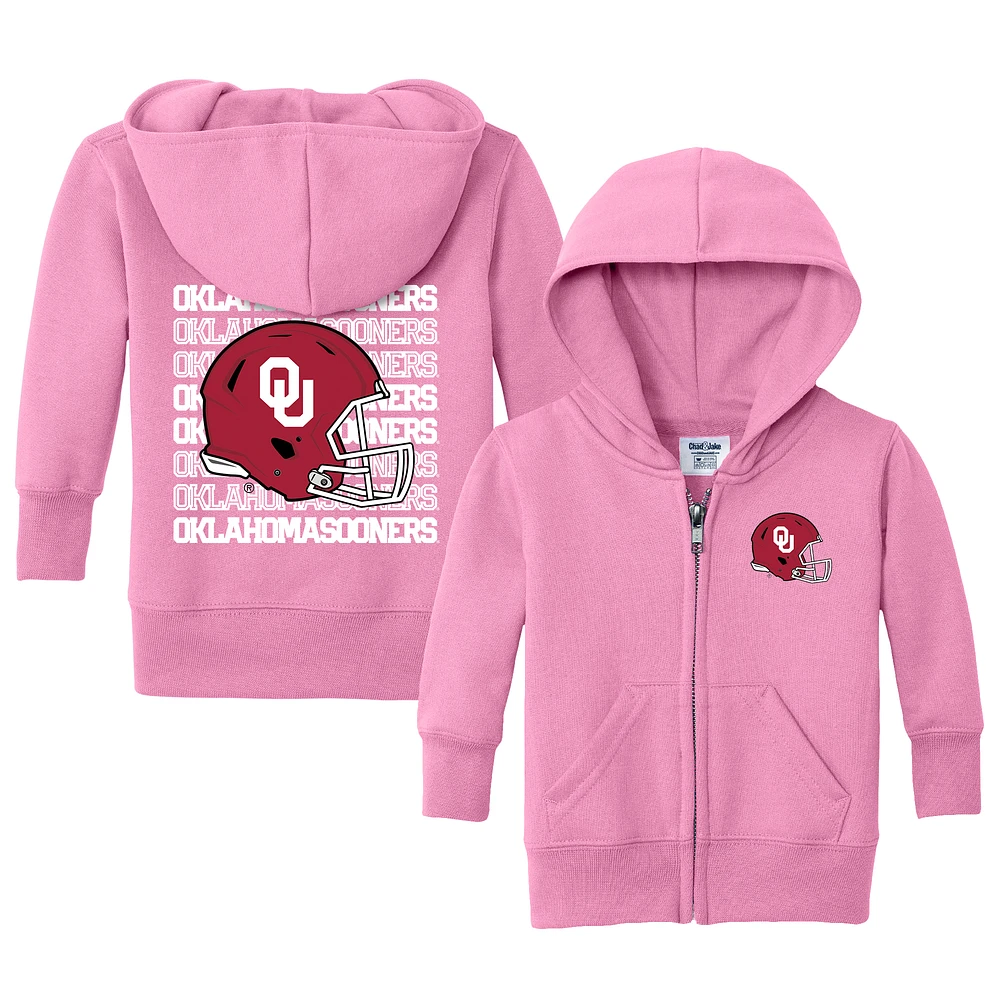 Infant Chad & Jake Pink Oklahoma Sooners Retro Full-Zip Hoodie