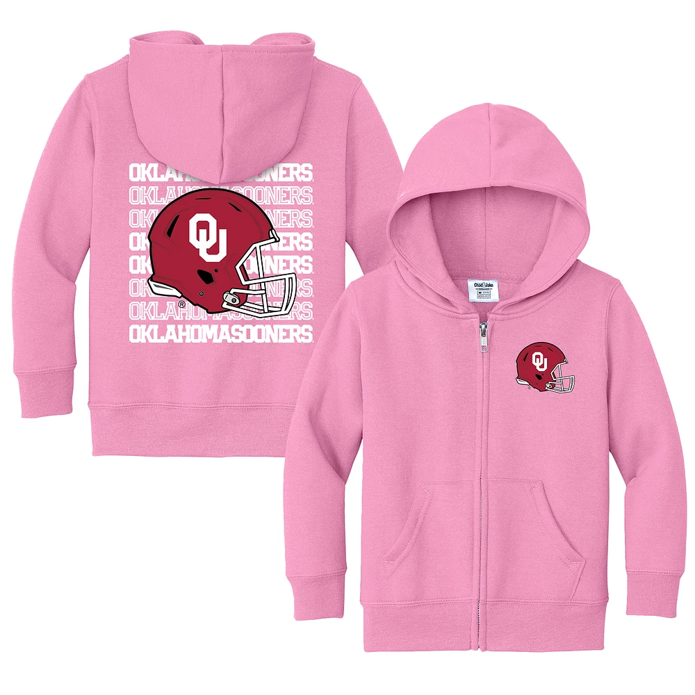 Toddler Chad & Jake Pink Oklahoma Sooners Retro Full-Zip Hoodie