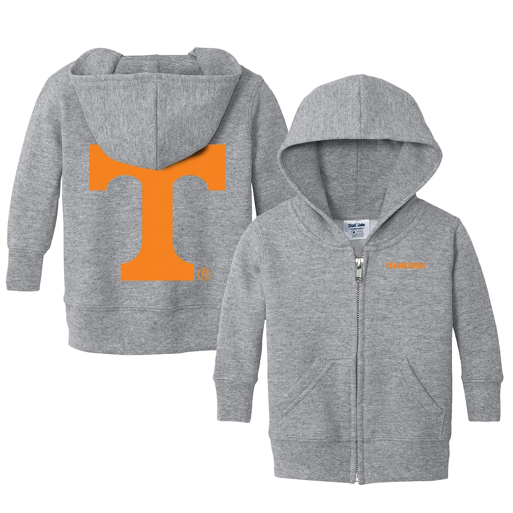 Infant Chad & Jake Heather Gray Tennessee Volunteers Primary Logo Full-Zip Hoodie