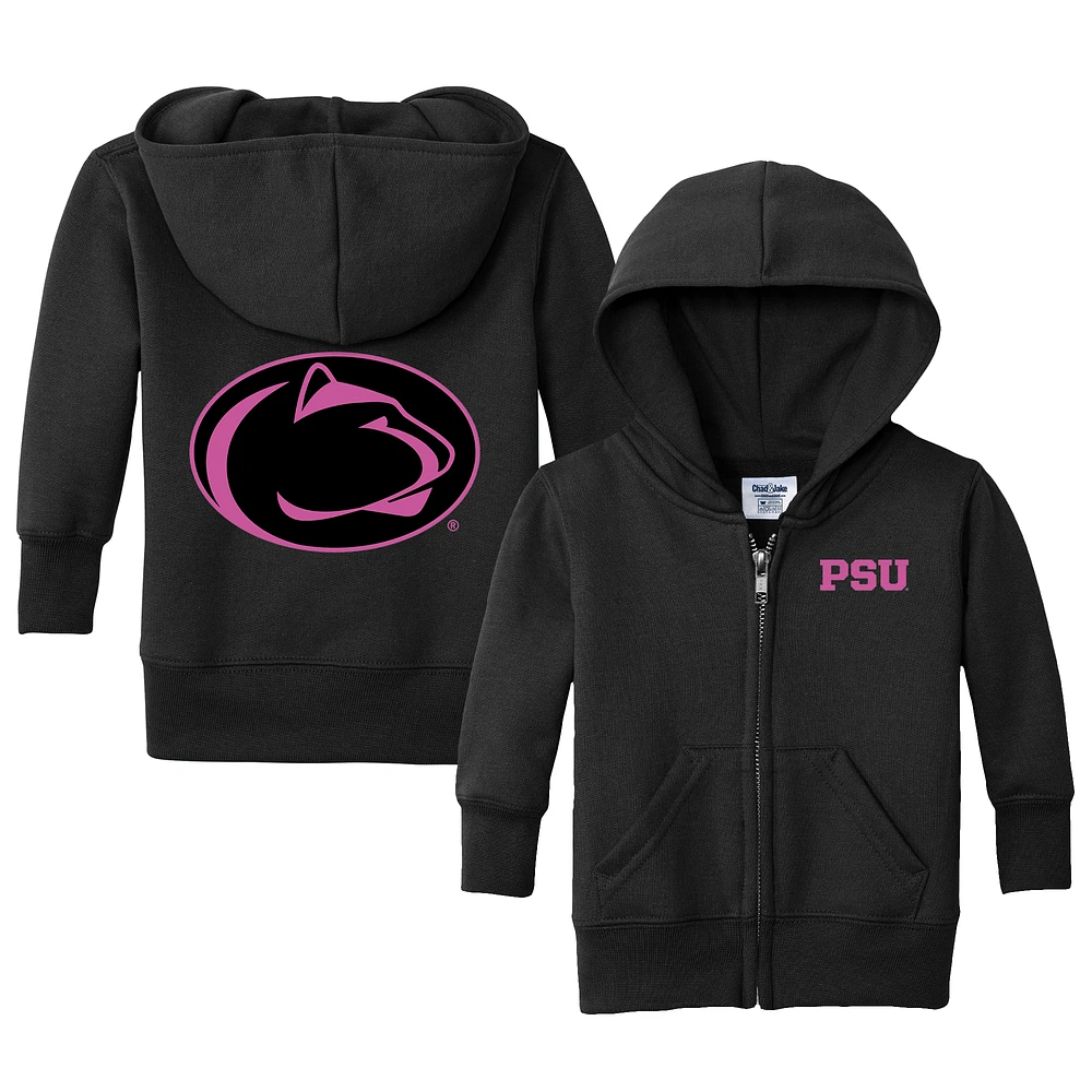 Infant Chad & Jake Black Penn State Nittany Lions Throwback Logo Full-Zip Hoodie