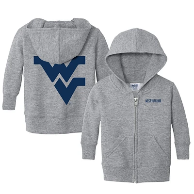 Infant Chad & Jake Heather Gray West Virginia Mountaineers Primary Logo Full-Zip Hoodie
