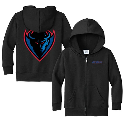 Toddler Chad & Jake Black DePaul Blue Demons Primary Logo Full-Zip Hoodie