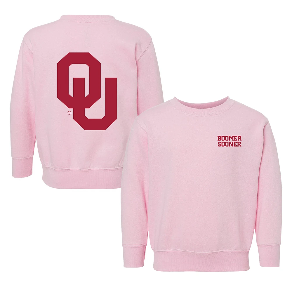 Toddler Chad & Jake Pink Oklahoma Sooners Logo Pullover Sweatshirt