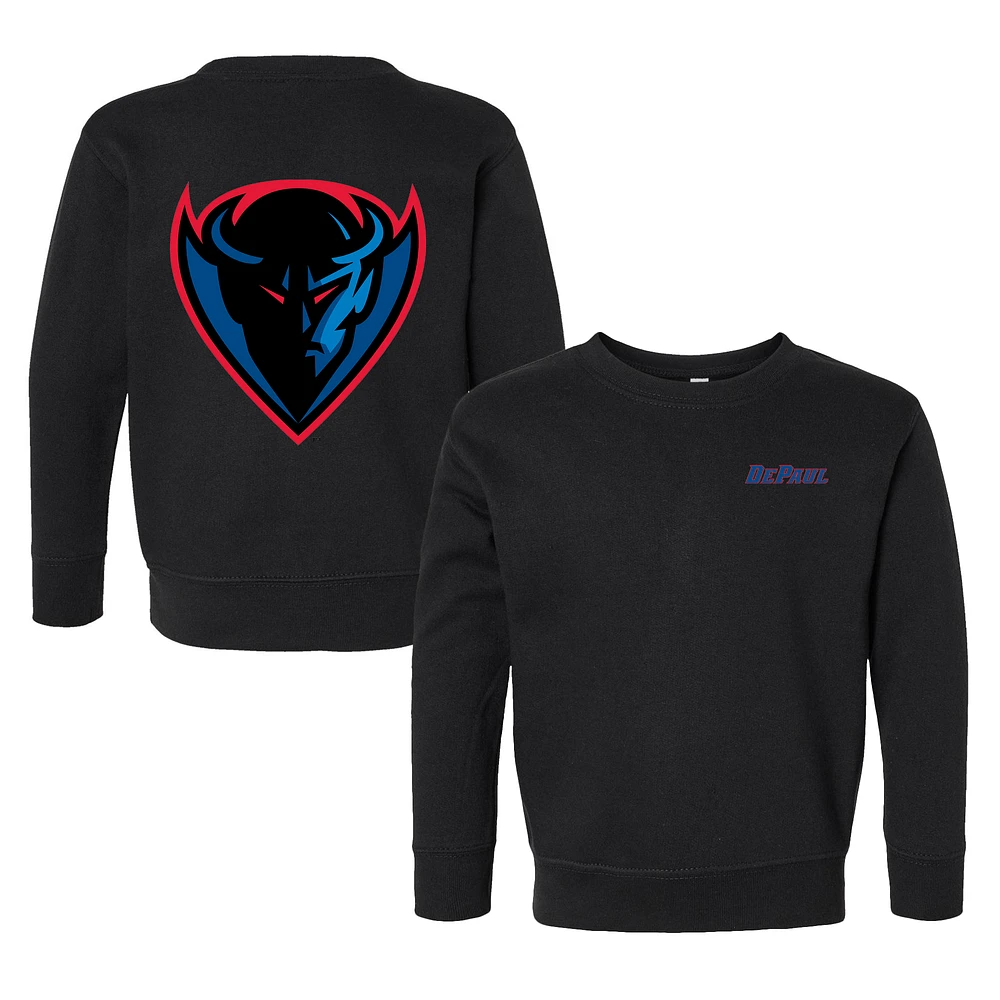 Toddler Chad & Jake Black DePaul Blue Demons Logo Pullover Sweatshirt