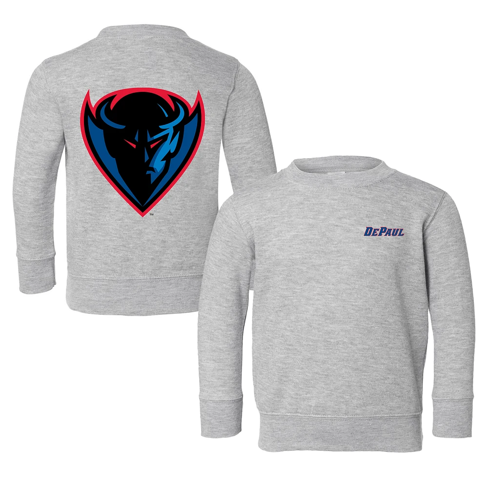 Toddler Chad & Jake Heather Gray DePaul Blue Demons Logo Pullover Sweatshirt