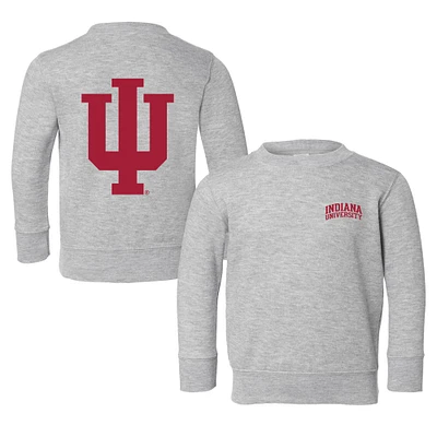 Toddler Chad & Jake Heather Gray Indiana Hoosiers Logo Pullover Sweatshirt