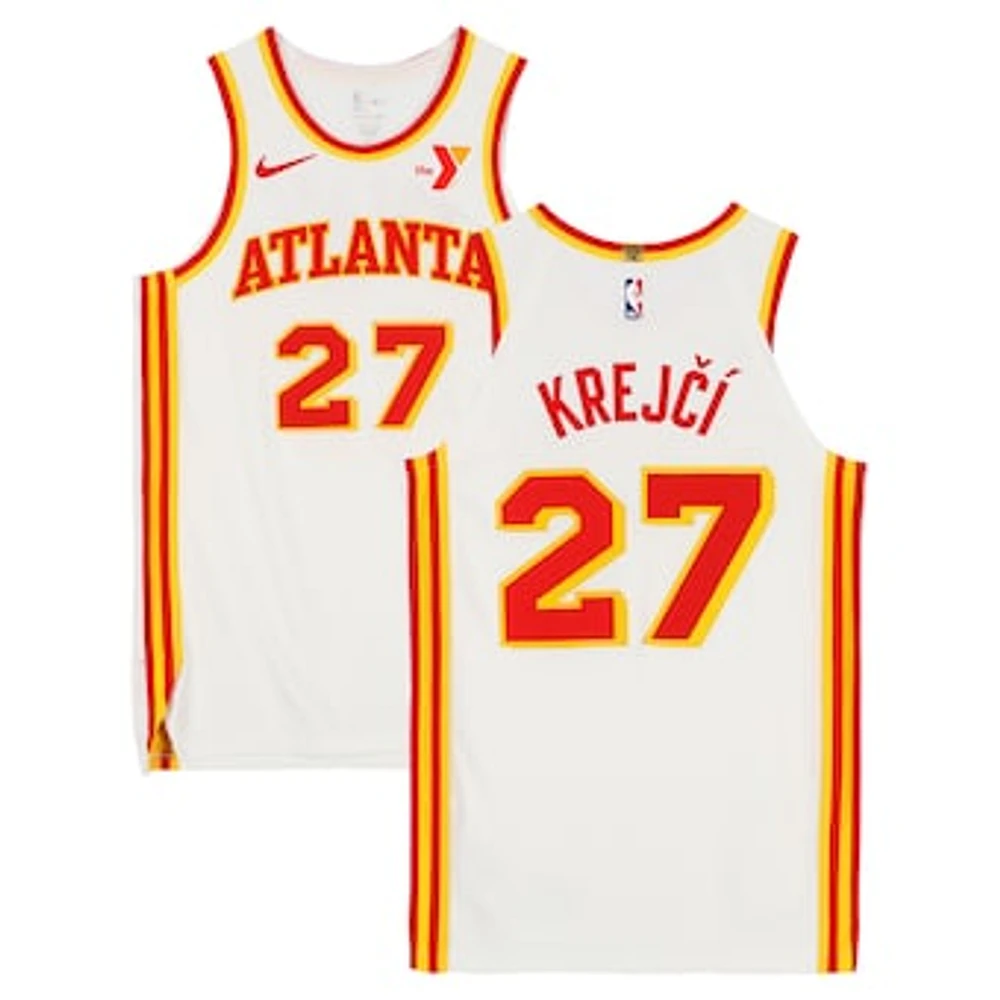 Vit Krejci Atlanta Hawks Player-Issued #27 White Nike Jersey from the 2024-25 NBA Season - Size 48+4