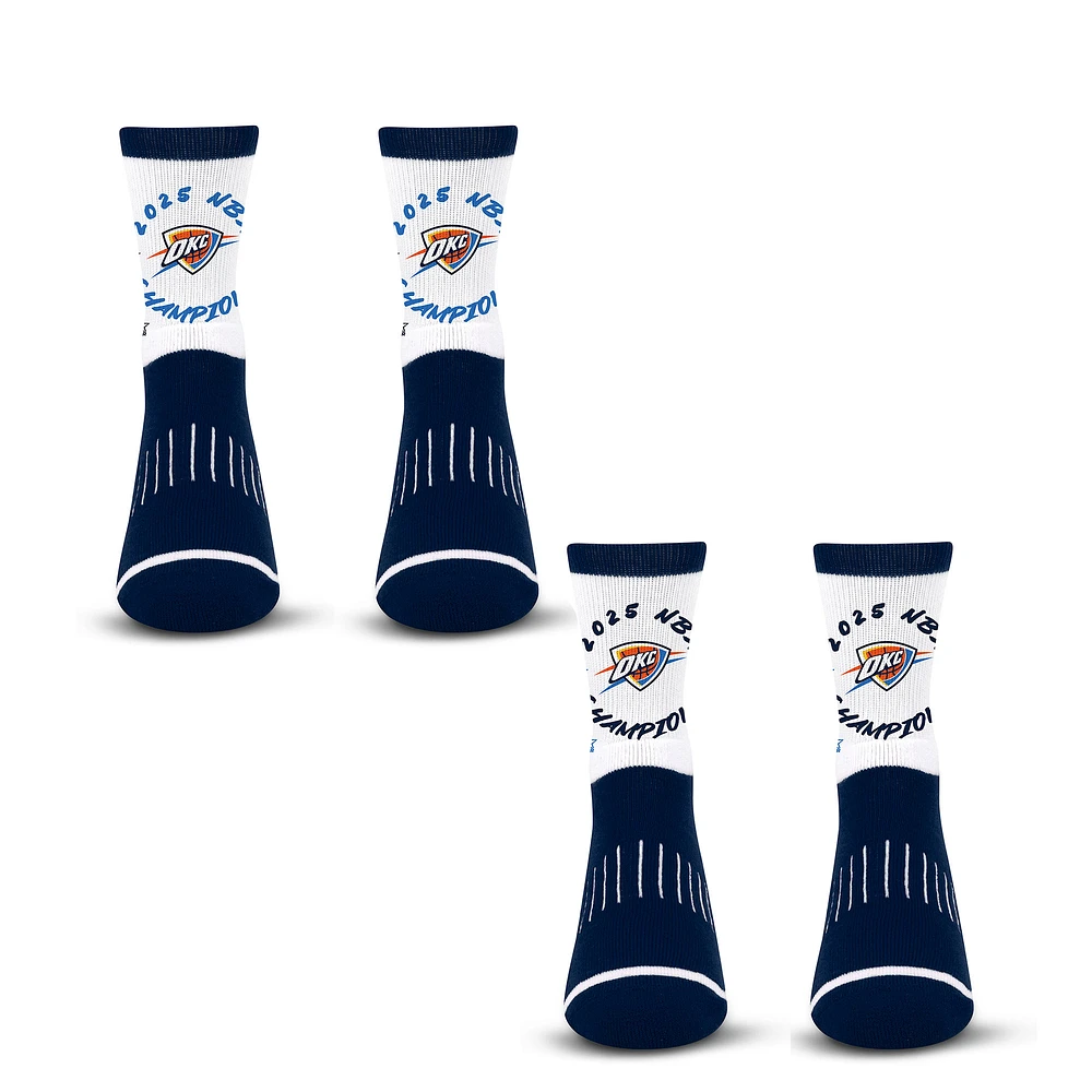 Unisex Starter Oklahoma City Thunder 2025 NBA Finals Champions Two-Pack Circle Quarter Socks Set
