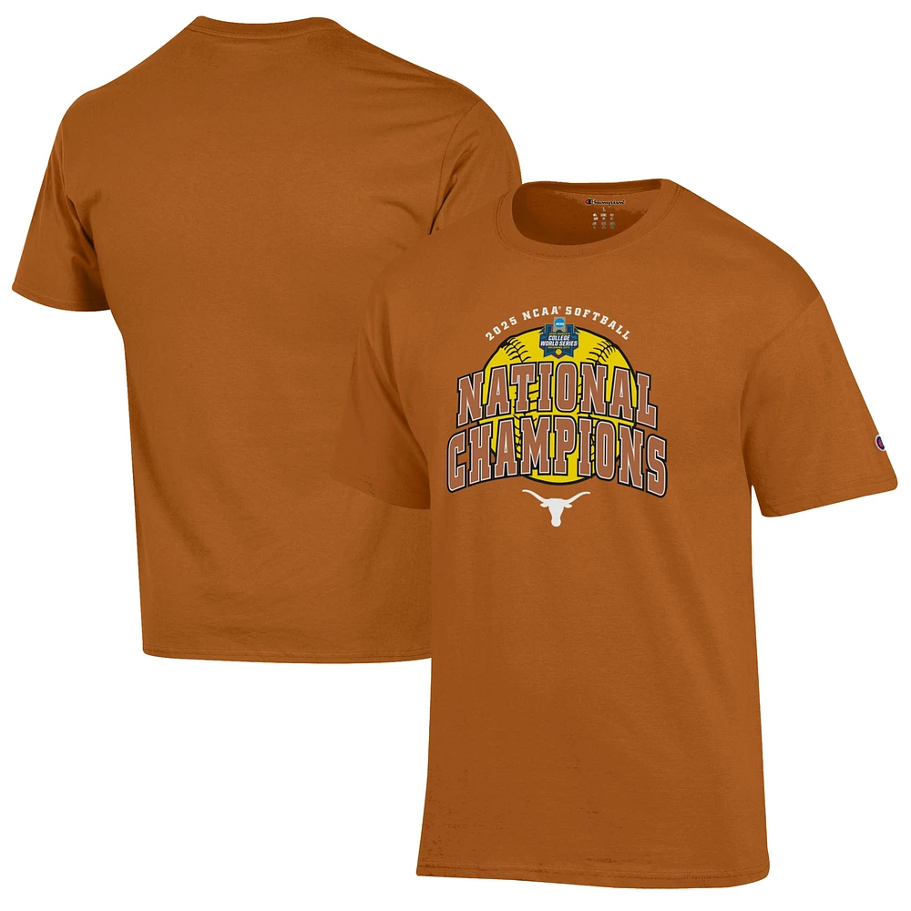Men's Champion Texas Longhorns 2025 NCAA Softball Women's College World Series Champions Jersey T-Shirt