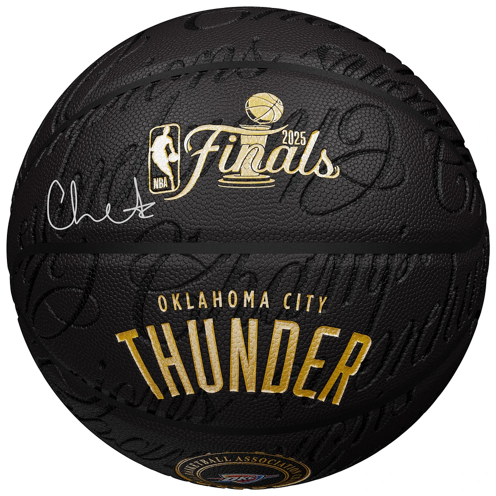 Chet Holmgren Oklahoma City Thunder Autographed 2025 NBA Finals Champions Wilson Collector's Edition Basketball