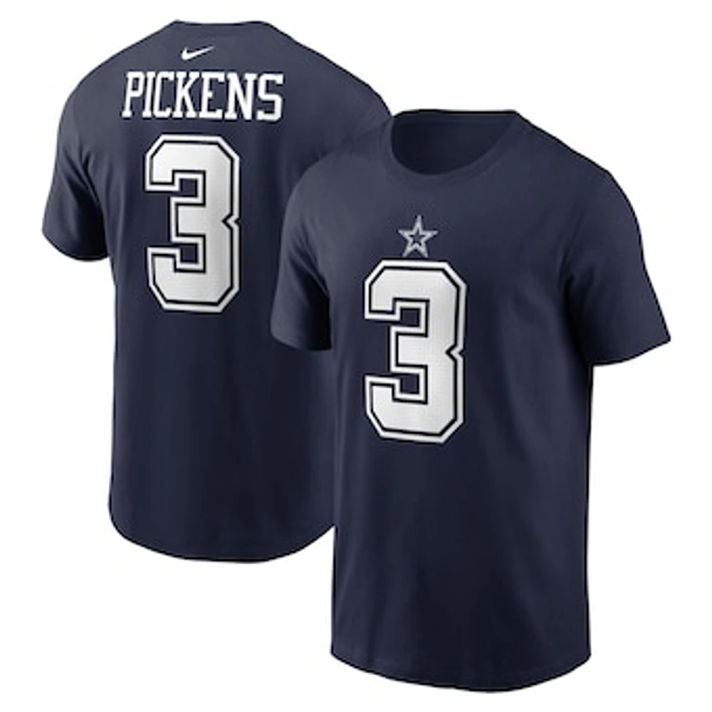Men's Nike George Pickens Navy Dallas Cowboys Name & Number T-Shirt