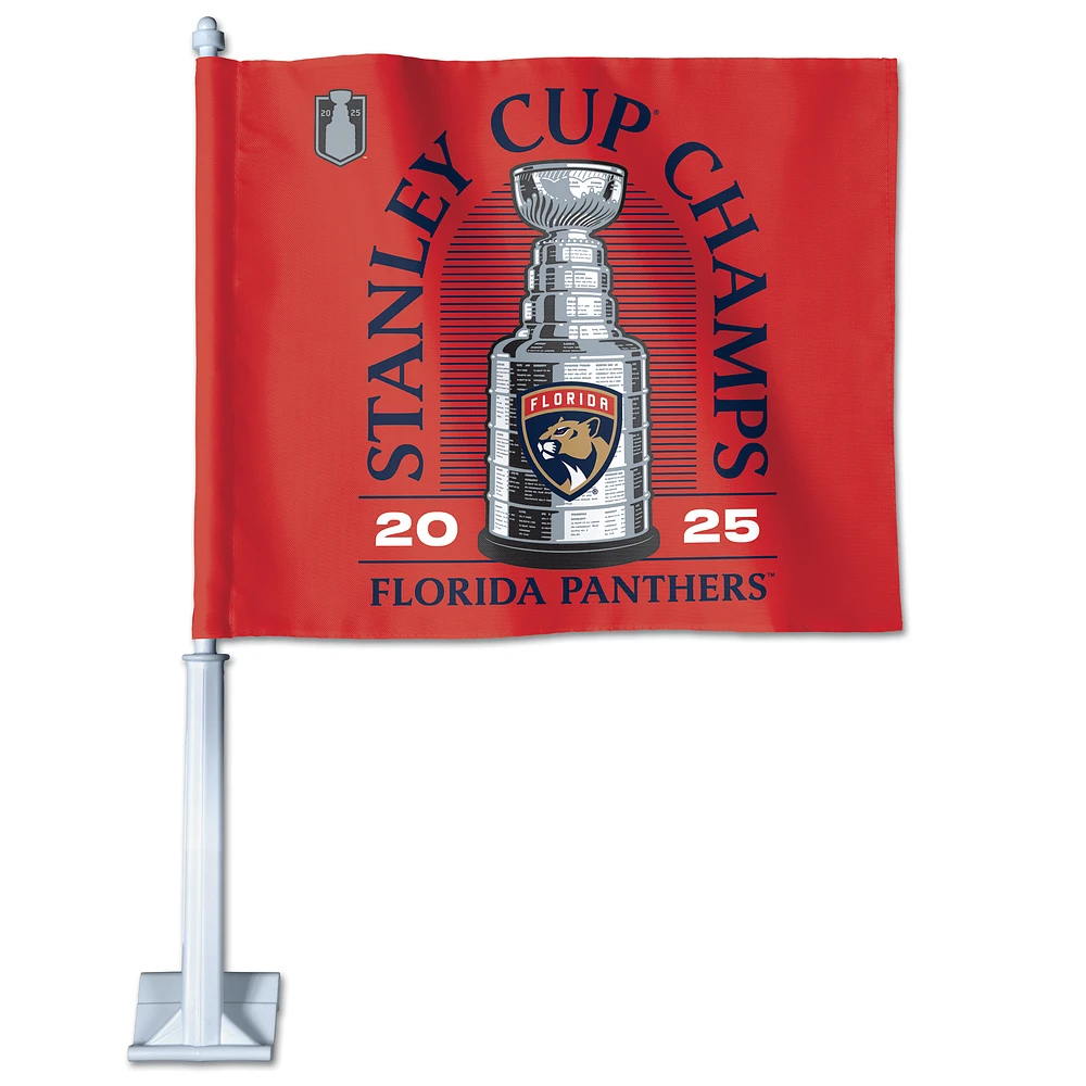 WinCraft Florida Panthers 2025 Stanley Cup Champions On-Ice/Locker Room Celebration Two-Sided Car Flag