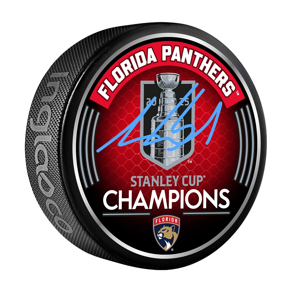 Aaron Ekblad Florida Panthers Autographed 2025 Stanley Cup Champions Hockey Puck