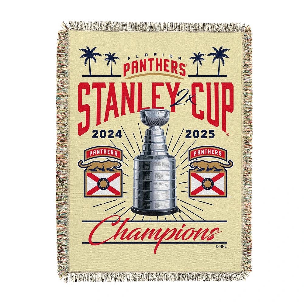 The Northwest Group Florida Panthers Two-Time Stanley Cup Champions 40" x 60" Tapestry Throw Blanket