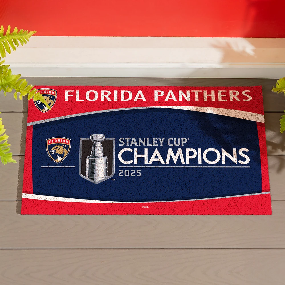 Florida Panthers 2025 Stanley Cup Champions 28" x 16" Logo Turf Mat