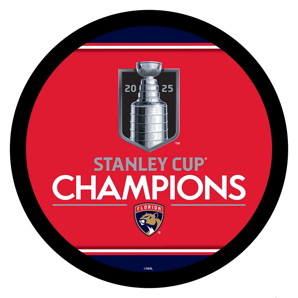 Florida Panthers 2025 Stanley Cup Champions Round LED Wall Sign