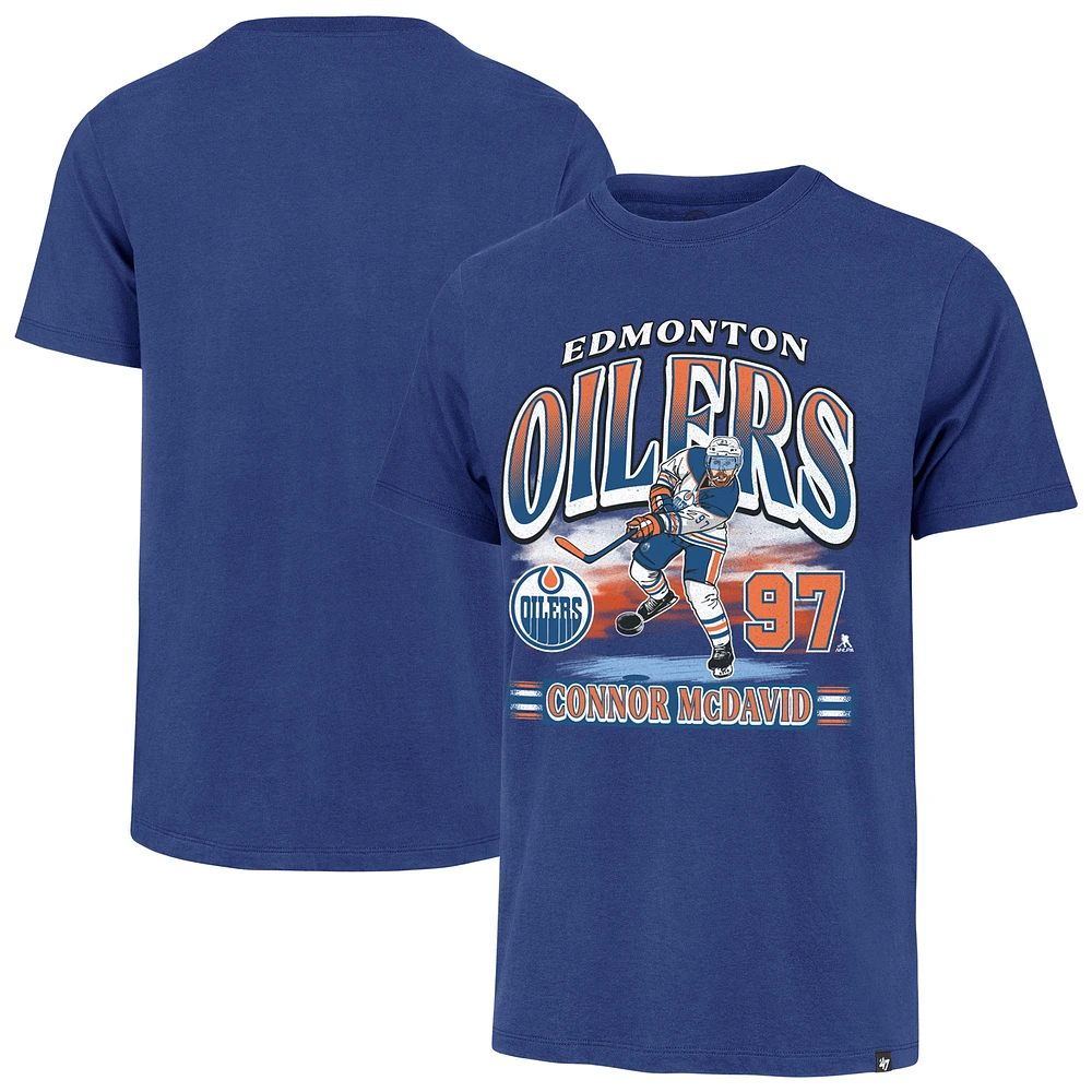 Men's '47 Connor McDavid Royal Edmonton Oilers Franklin Player Name & Number T-Shirt
