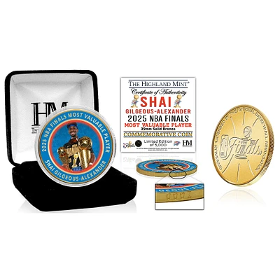 Highland Mint Shai Gilgeous-Alexander Oklahoma City Thunder 2025 NBA Finals Champions MVP Bronze Color Coin