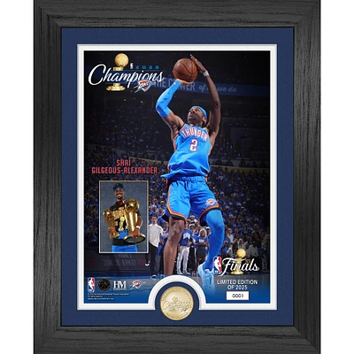 Highland Mint Shai Gilgeous-Alexander Oklahoma City Thunder 2025 NBA Finals Champions 13" x 16" Trophy Raising Bronze Coin Photo Mint