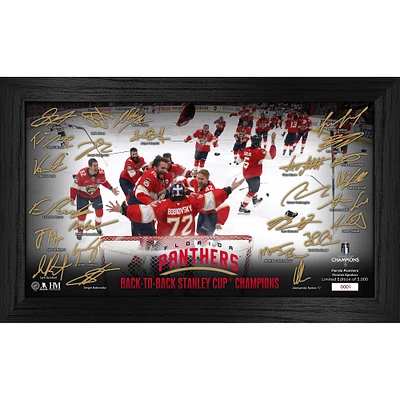 Highland Mint Florida Panthers 2025 Stanley Cup Champions 12" x 20" Signature Celebration Frame