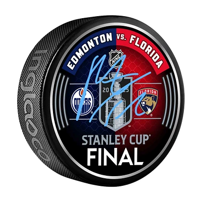 Matthew Tkachuk Florida Panthers Autographed 2025 Stanley Cup Final Dueling Matchup Hockey Puck